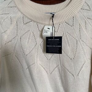 Saks Fifth Avenue Cream Knit Sweater